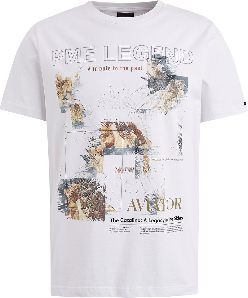 PME Legend Jersey T-Shirt Logo Weiß   - Größe M günstig online kaufen