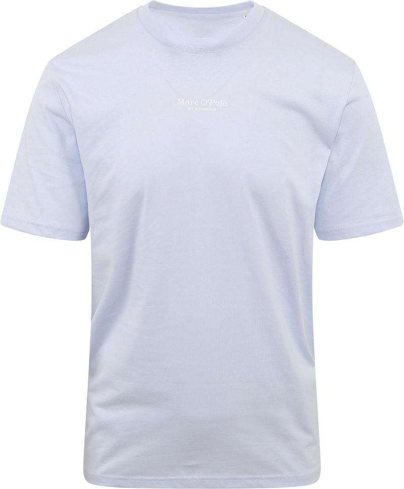 Marc O'Polo T-Shirt Logo Hellblau - Größe L