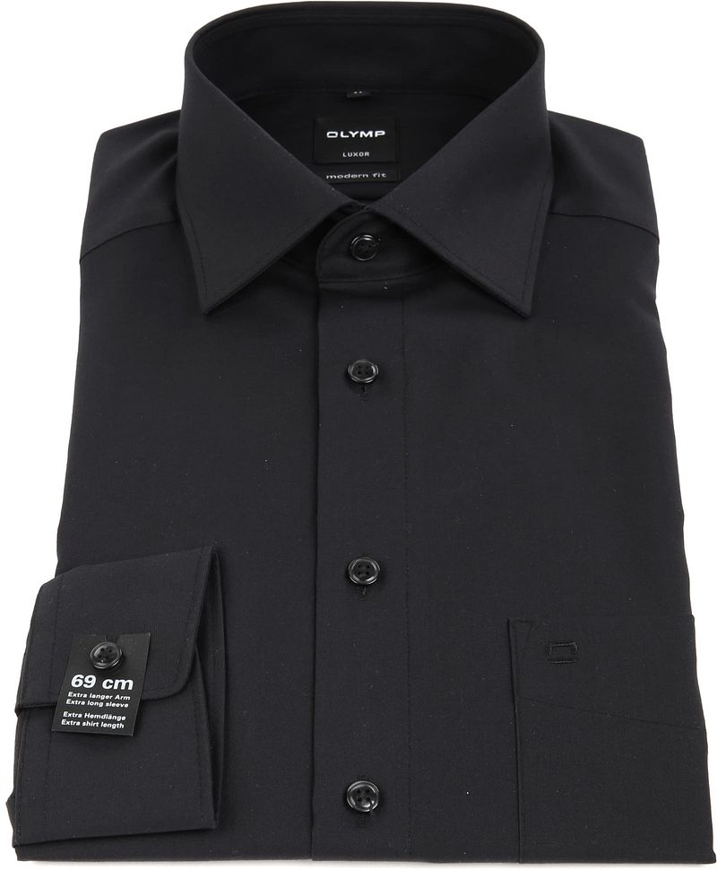 OLYMP Luxor Hemd Extra Lange Ärmel Schwarz - Größe 39 günstig online kaufen