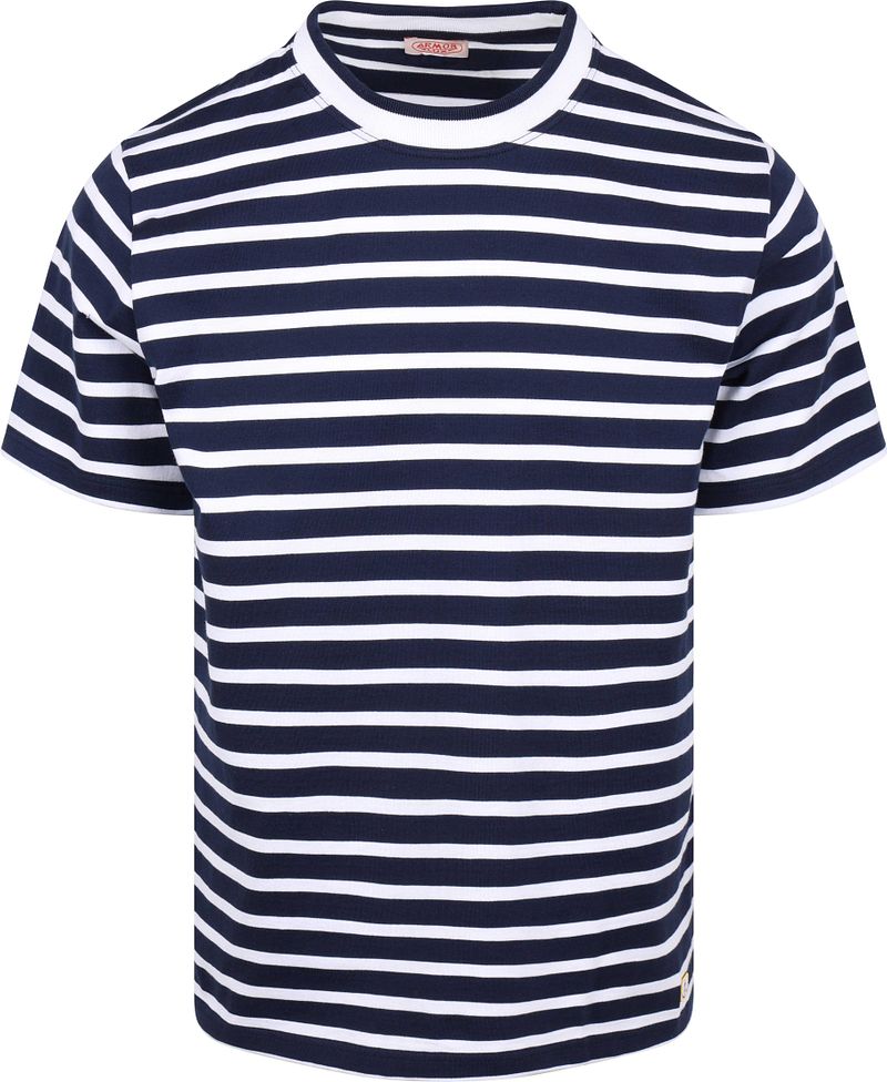 Armor-lux T-Shirt H&egrave;ritage Strepen Navy
