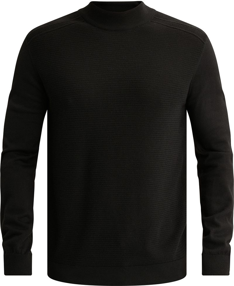Vanguard Strick-Pullover Turtle Schwarz - Größe XL