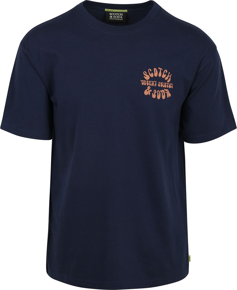 Scotch and Soda Scotch & Soda T-Shirt Backprint Navy