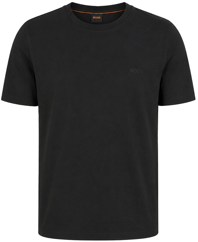 Boss T-shirt Interlock Zwart