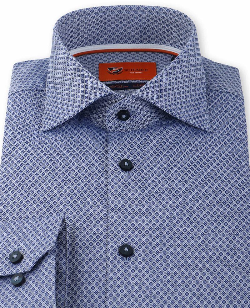 Suitable Hemd Kobalt Print 61-07 - Größe 39 günstig online kaufen