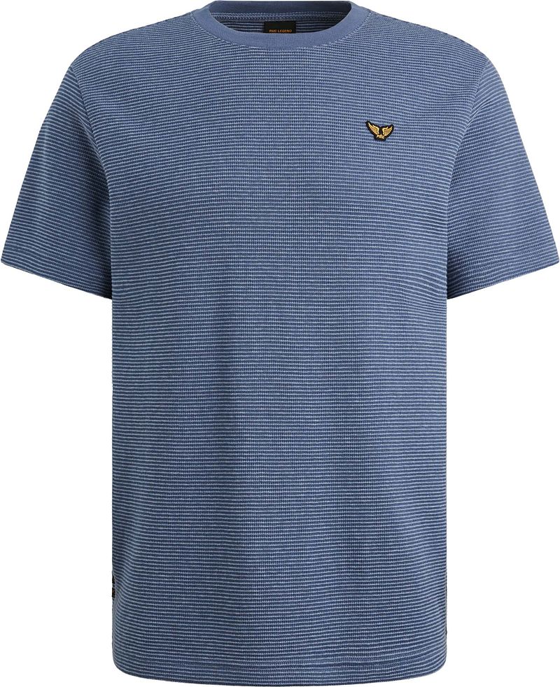 PME Legend T-Shirt Two Tone Texture Bijou Blue - Größe M günstig online kaufen