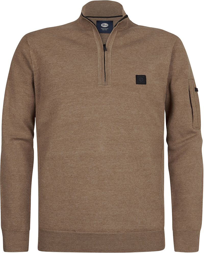 Petrol Half-Zip Sweater Oak Braun - Größe 3XL günstig online kaufen