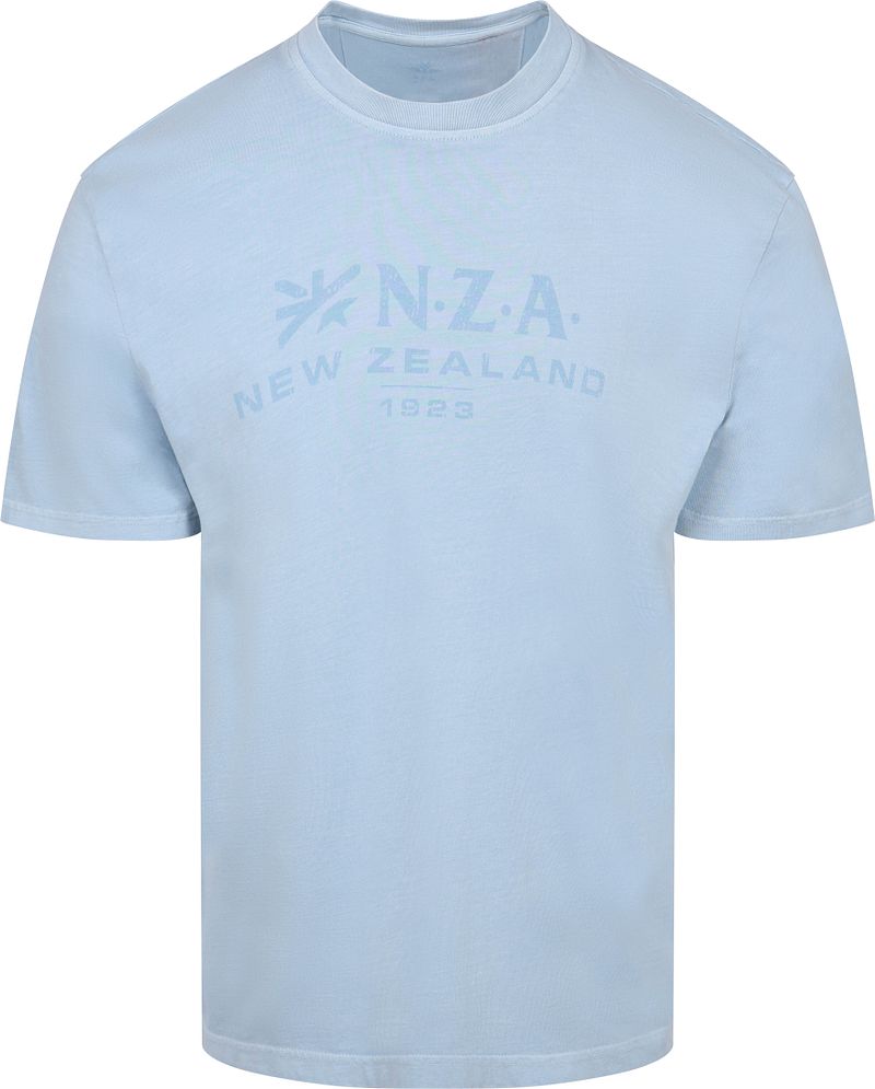 NZA T-Shirt Faded Logo Himmelblau - Größe XL günstig online kaufen