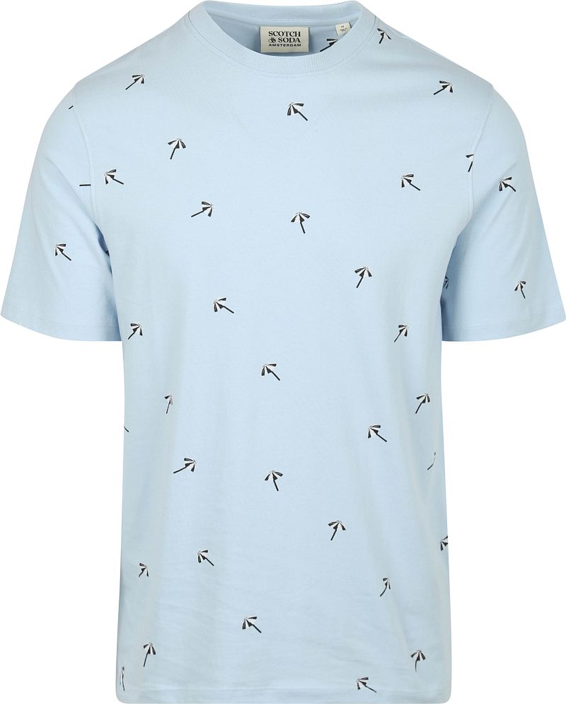 Scotch & Soda T-Shirt Print Hellblau - Größe S