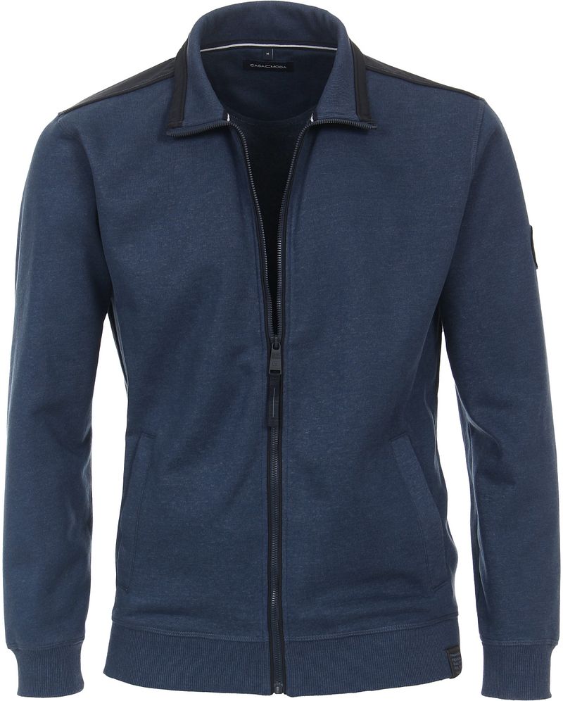 Casa Moda Sport Strickjacke Zip Blau Indigo - Größe XXL günstig online kaufen