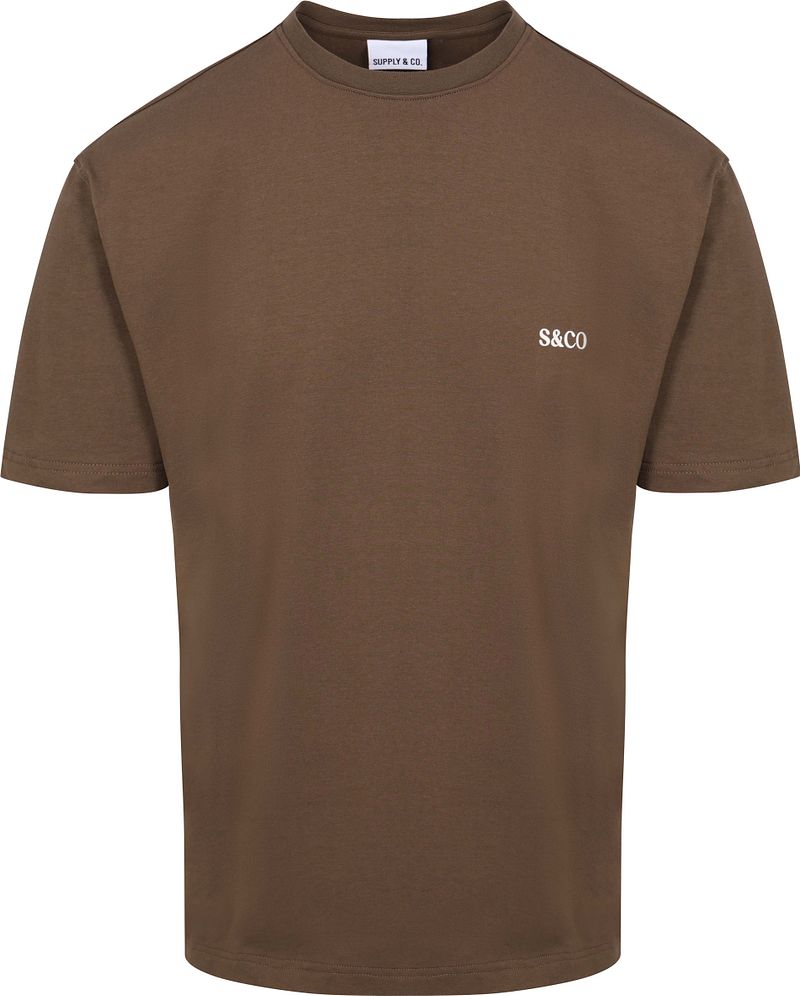 Supply & Co T-Shirt Backprint Braun - Größe XL günstig online kaufen