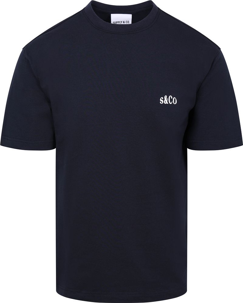 Supply & Co T-Shirt Backprint Navy - Größe S günstig online kaufen