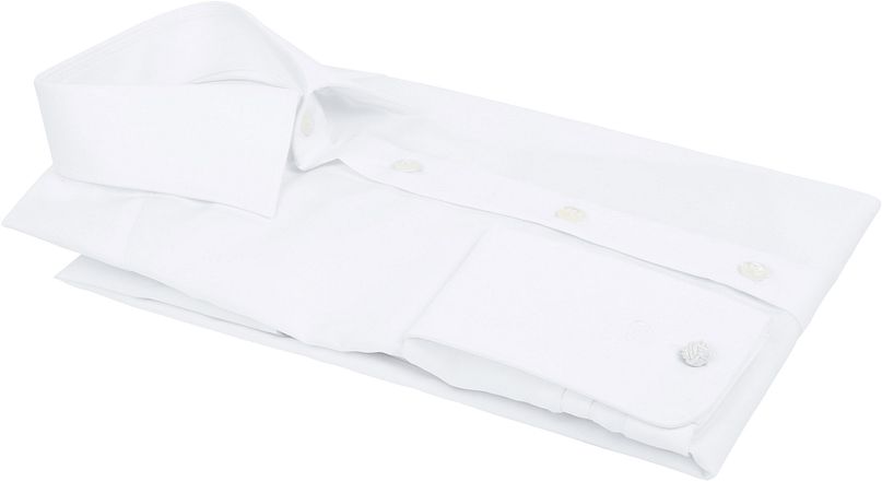 OLYMP Luxor Hemd Modern Fit Doppelmanschette Weiß