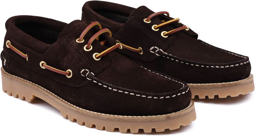 Suitable Chaussures Bateau Suède Marron