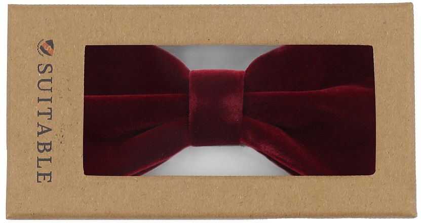 Suitable Seidenfliege Samt Bordeaux