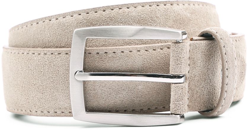 Suitable Riem Suede Wit Beige