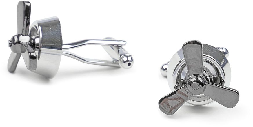 Cufflinks Propellers Silver