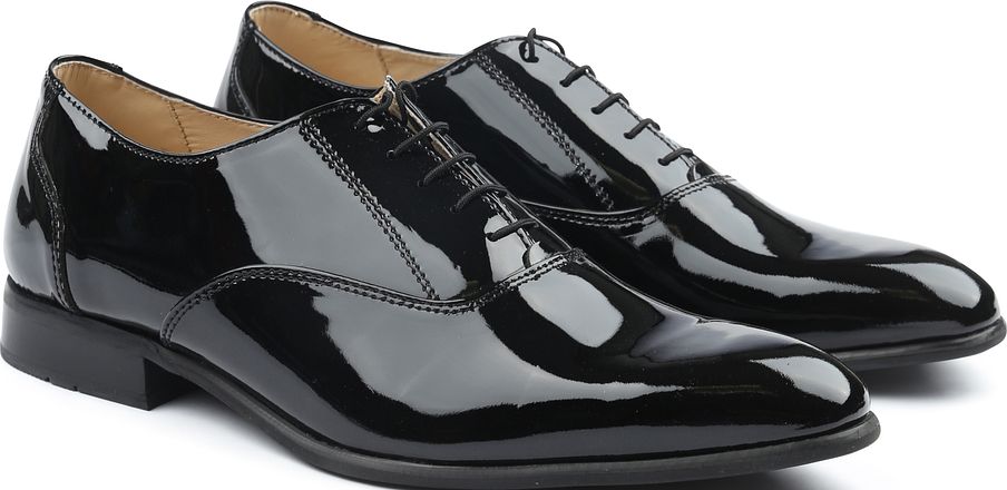 Suitable Schnürschuhe Lackleder Schwarz