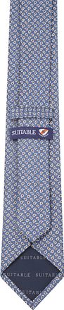 Suitable Slips Silke Paisley Mørkeblå