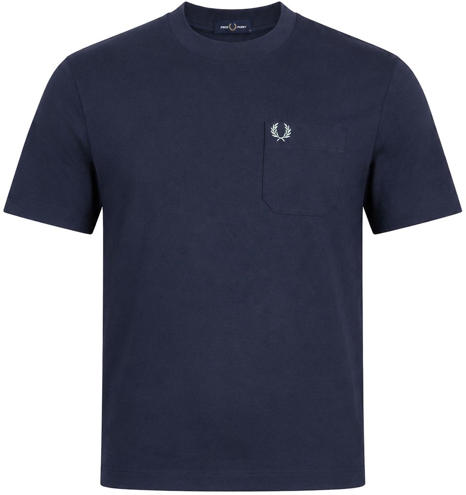 T-shirt med Bröstficka Blå Mörkblå Storlek