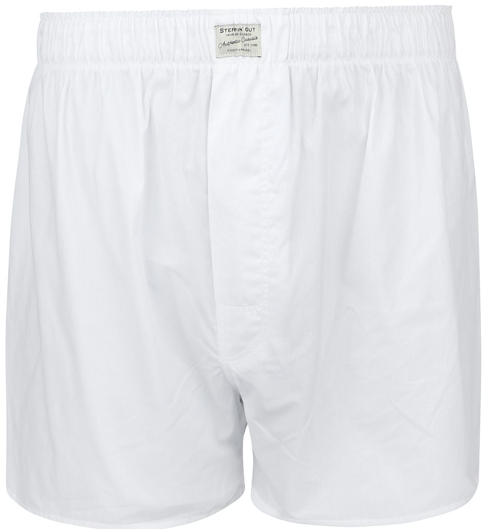 Boxershorts i Solid Poplin, Vit Storlek