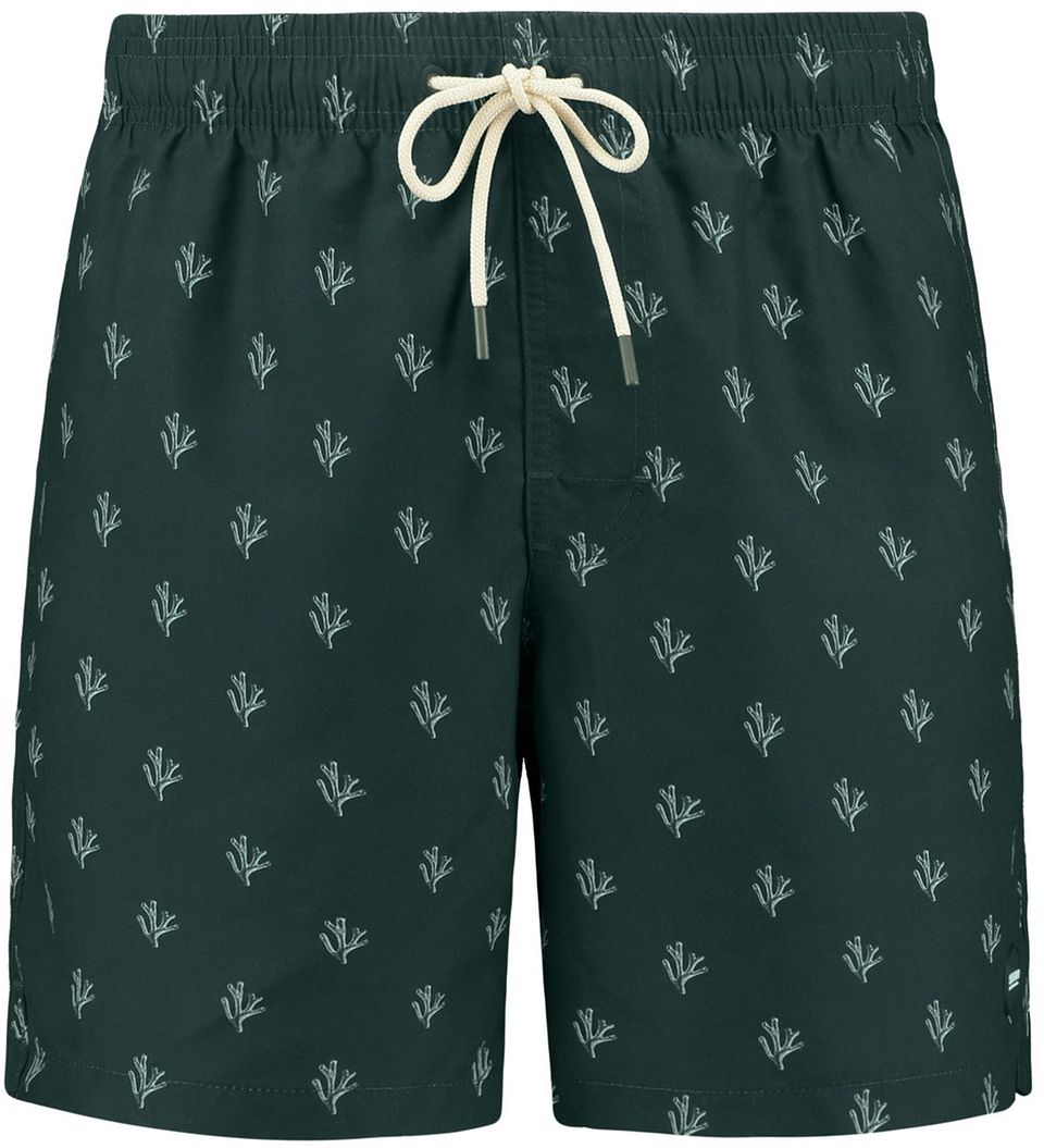 Badshorts Mike Sketched Coral Mörkgrön Grön Storlek