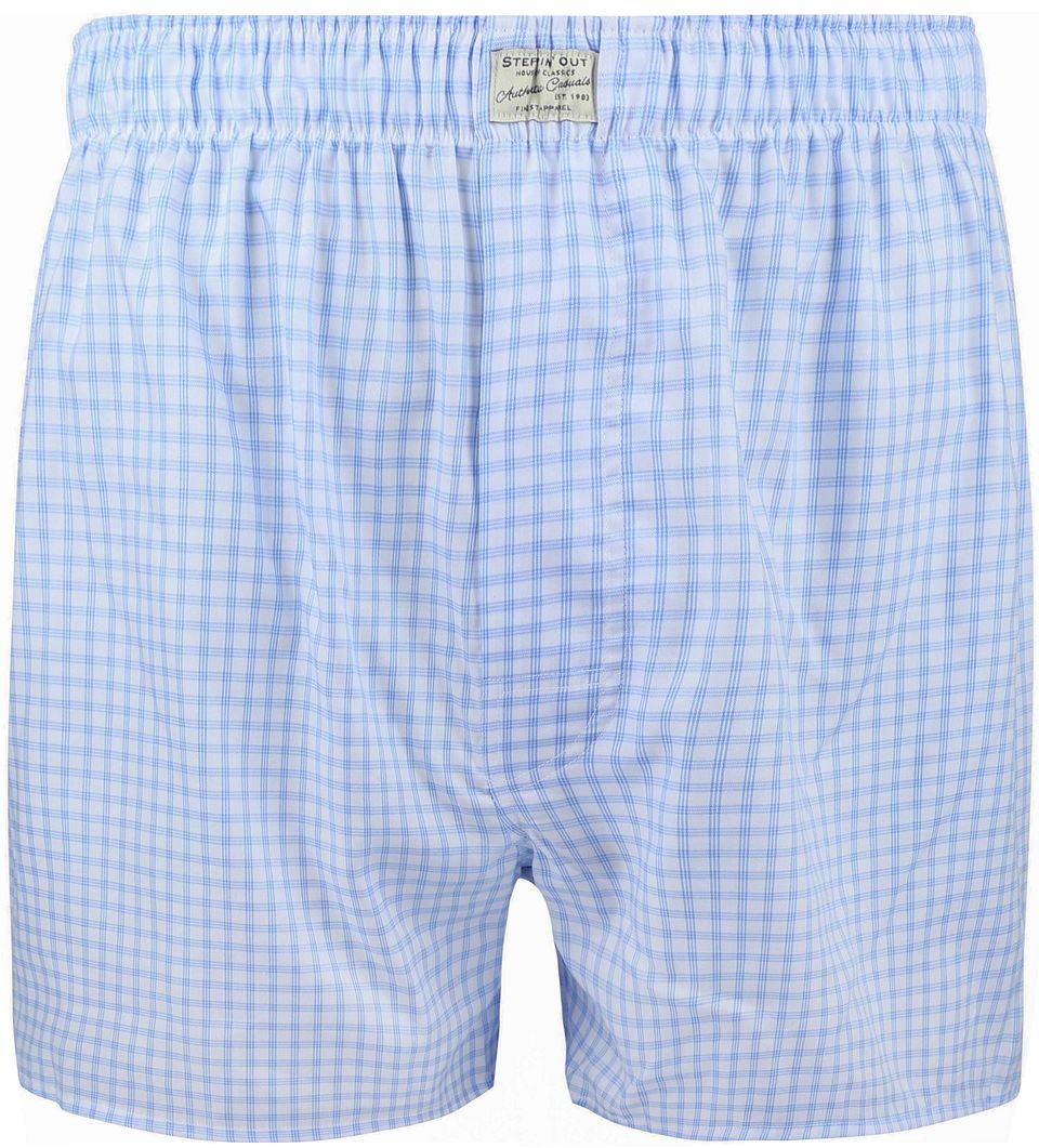 Boxershort Rutig Blå Ljusblå Storlek