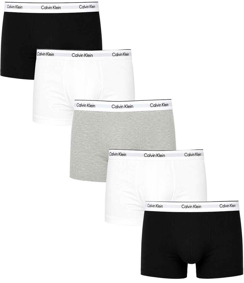Boxershorts 5-Pack Multicolour Svart Vit Grå Storlek