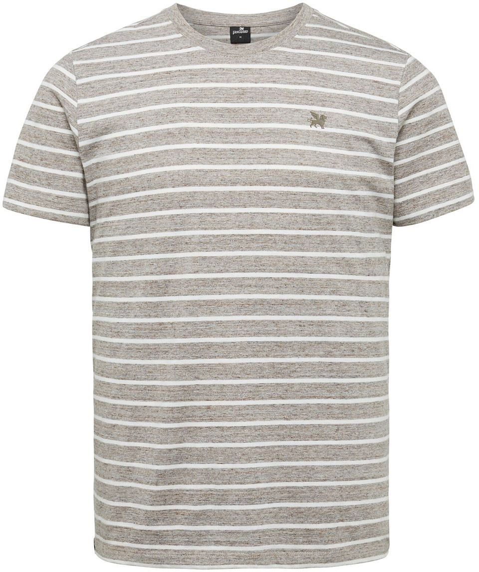 T-Shirt Stripes Brun Storlek