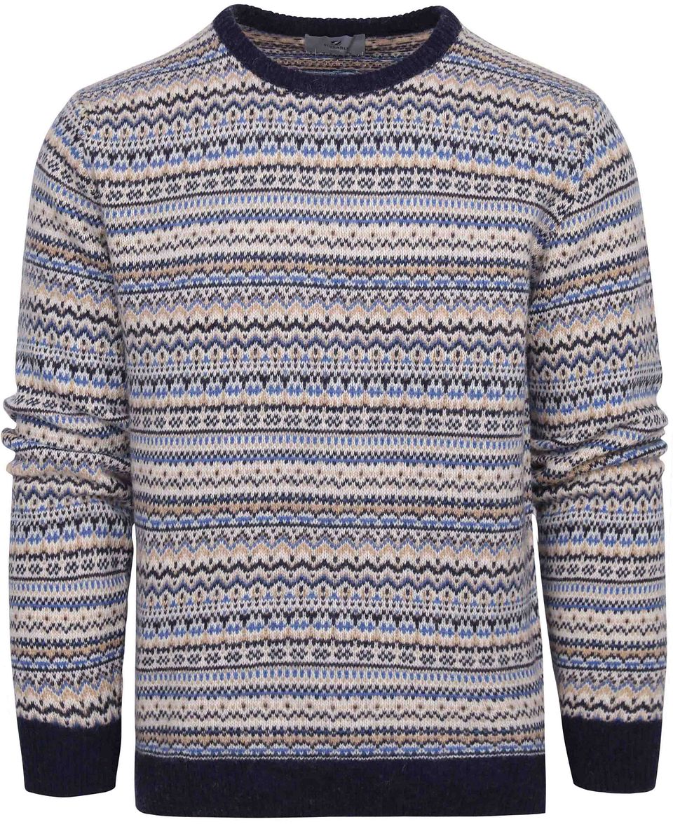 Prestige Fair Isle Pullover Beige Storlek