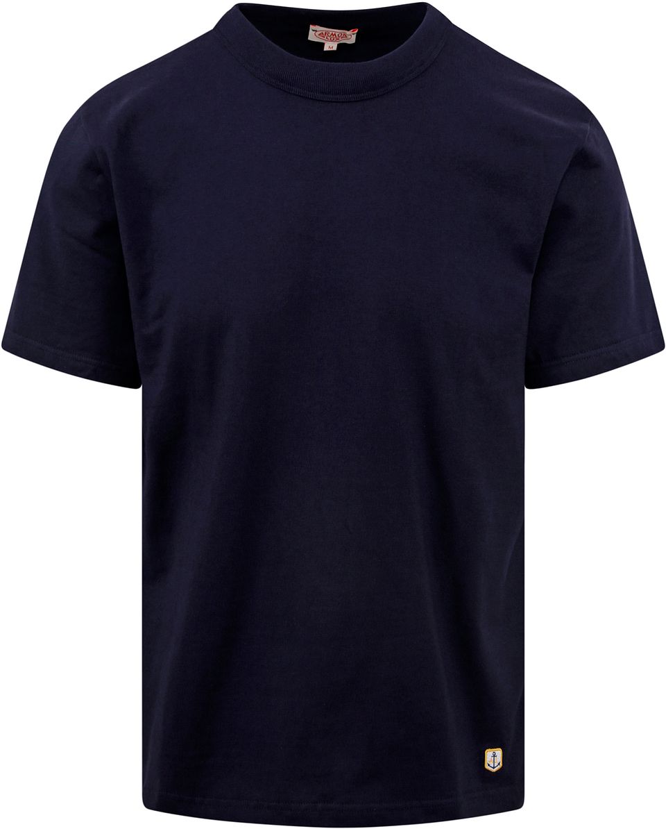 Enfärgad T-shirt Marinblå Blå Mörkblå Storlek