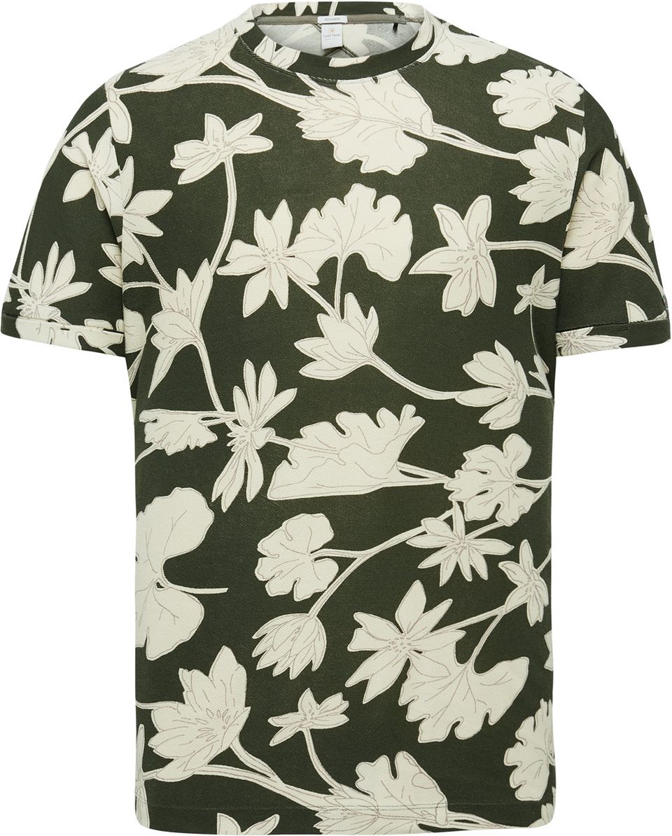 T-shirt Blommor Mångfärgad Mörkgrön Grön Storlek