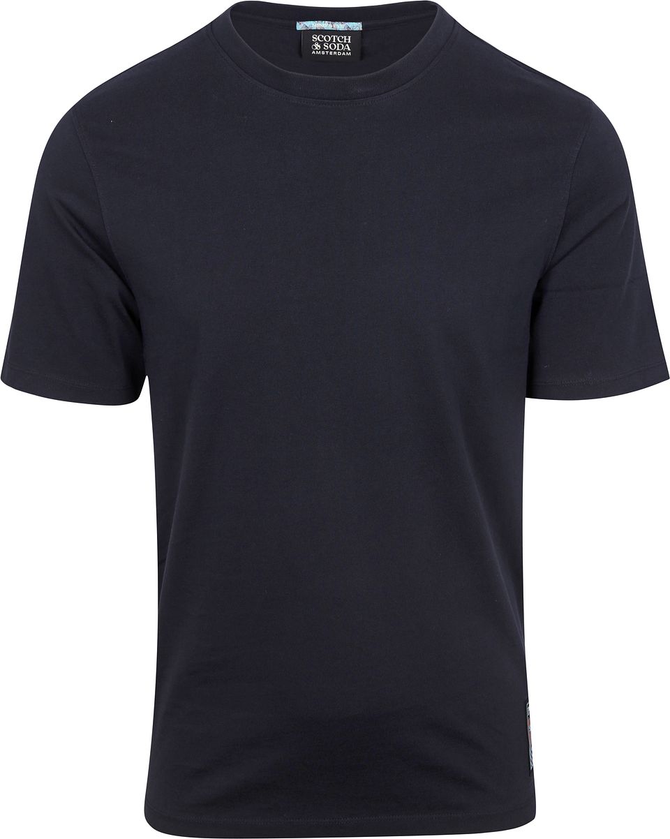 T-shirt Konstverk Mörkblå Svart Storlek