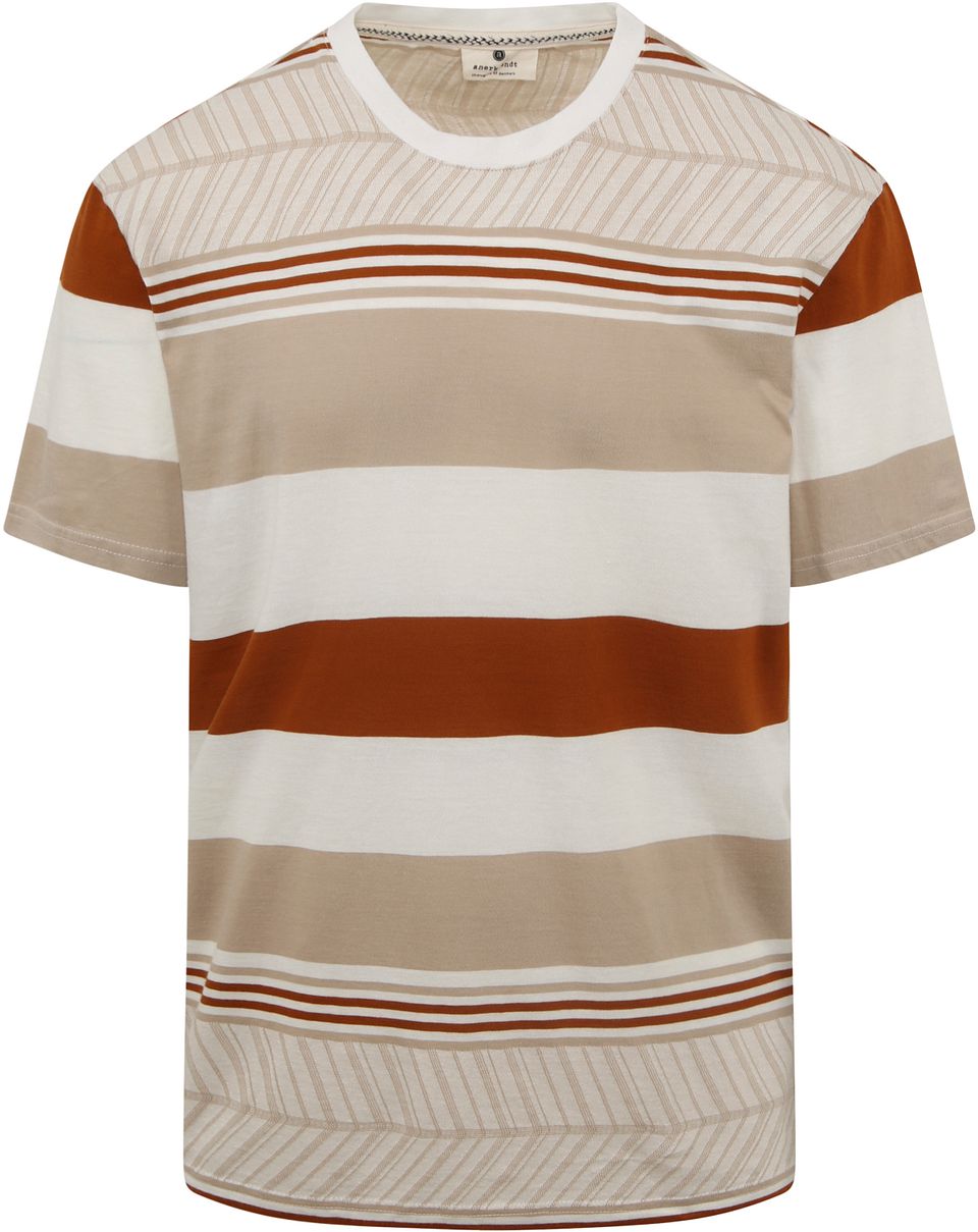 Kikki T-shirt Ränder Off-White Mångfärgad Beige Storlek