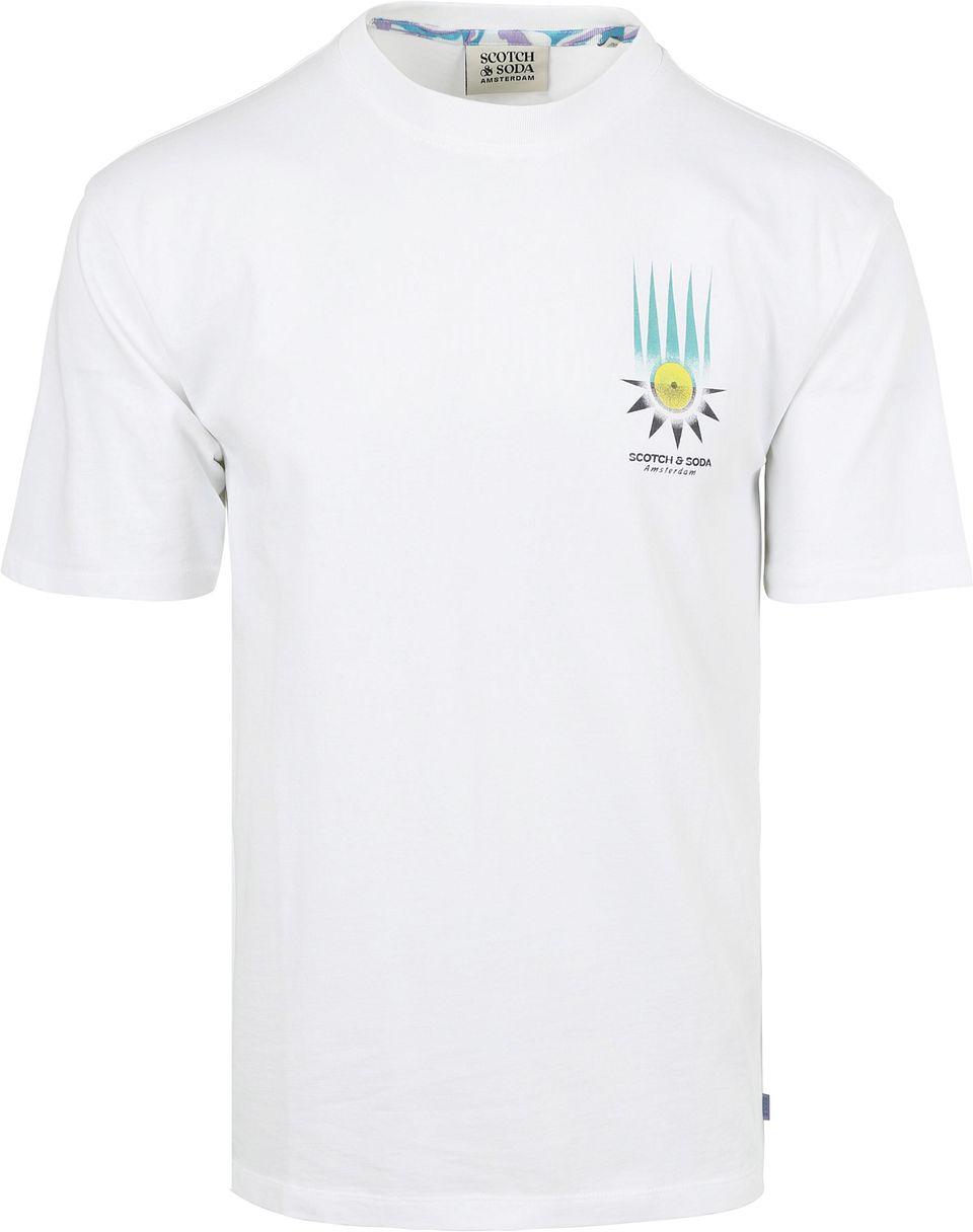 Scotch & Soda T-Shirt Artwork Vit Storlek