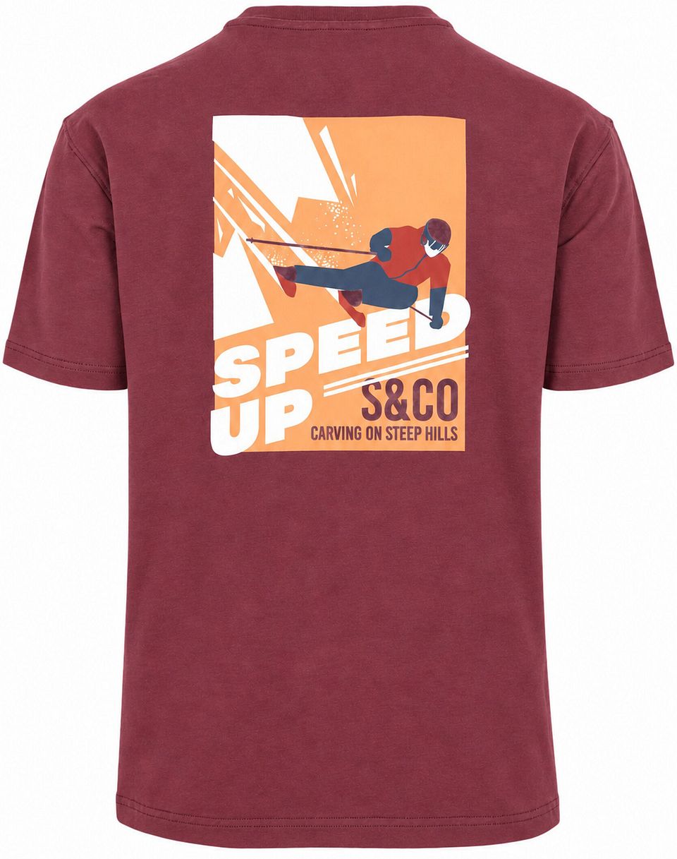 T-Shirt Ryggtryck Trevor Bordeaux
