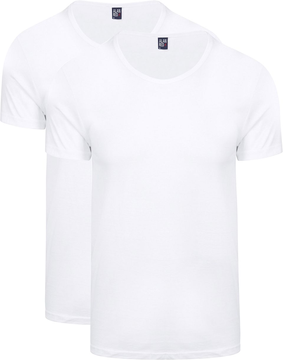 James Rund Hals T-shirt 2-pack Vit Storlek