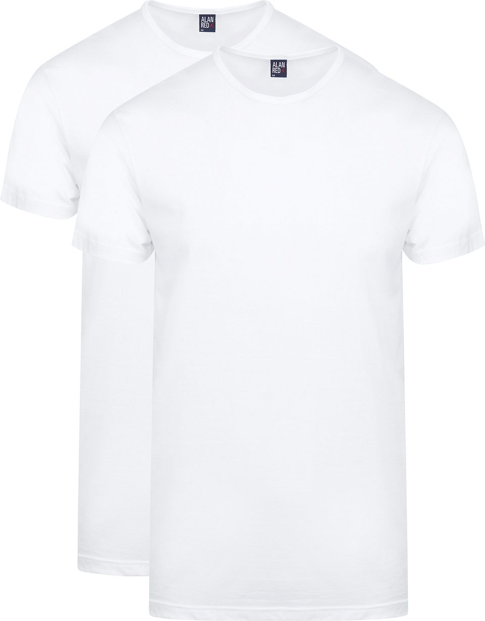 Derby Extra Lång T-shirt (2-pack) Vit Storlek