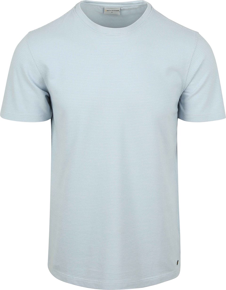 Struktur T-Shirt Ljusblå Blå Storlek