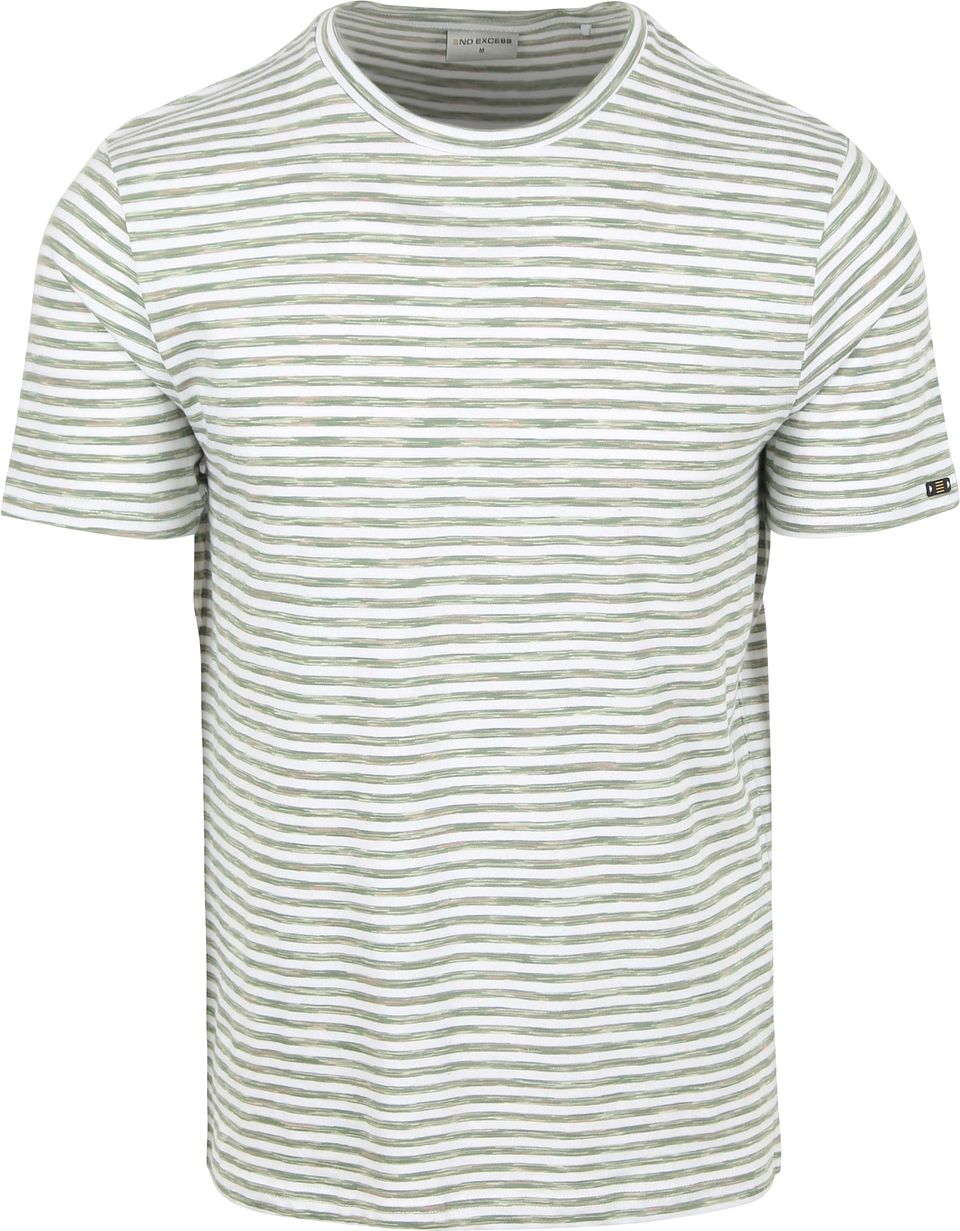 Randig T-shirt Grön Storlek