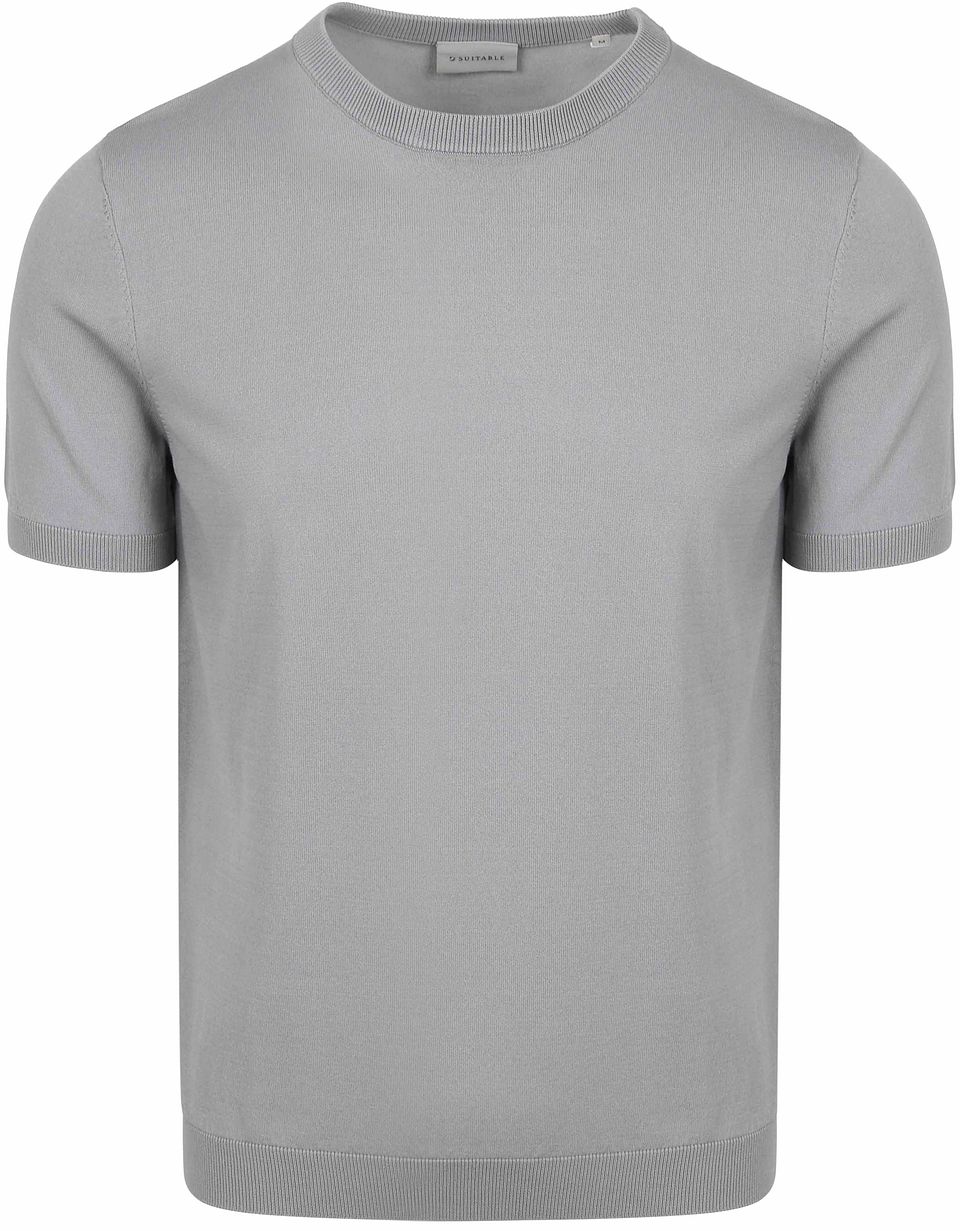 Stickad T-shirt Wap Grå Storlek