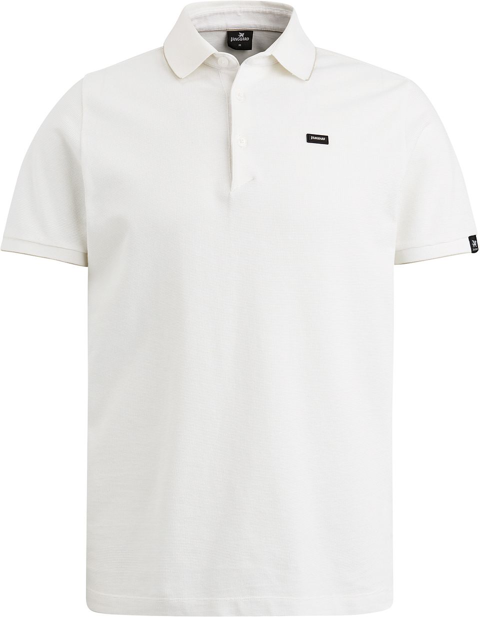Stickad Pikétröja Ecru Off-White Vit Storlek