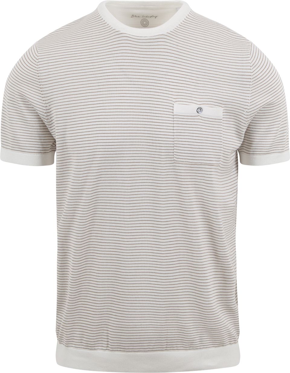 T-shirt Randig Ecru Off-White Storlek