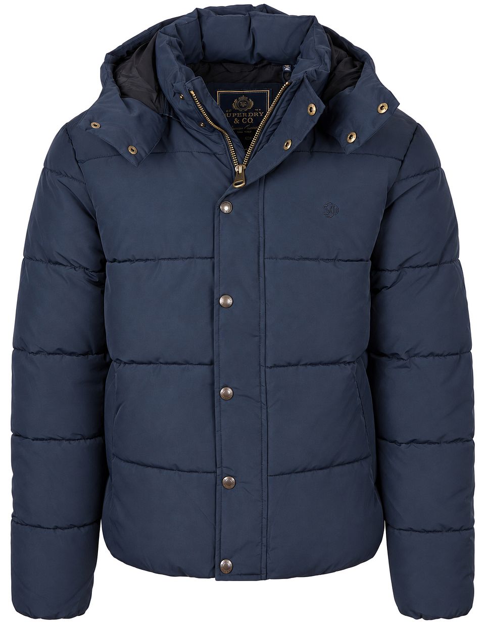 Pufferjacka Premium Hooded Navy Blå Mörkblå Storlek