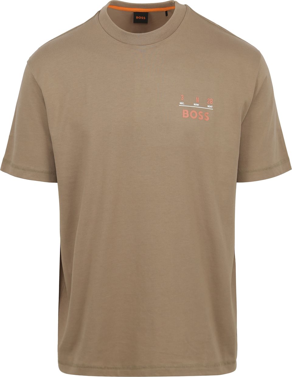 T-shirt med tryck på baksidan Ljusbrun Brun Storlek