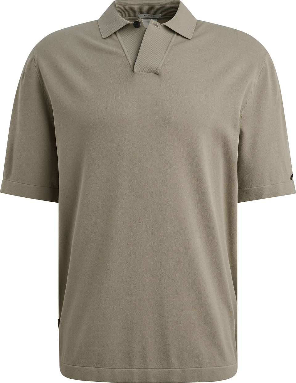 Stickad Riva Polo Beige Taupe Storlek