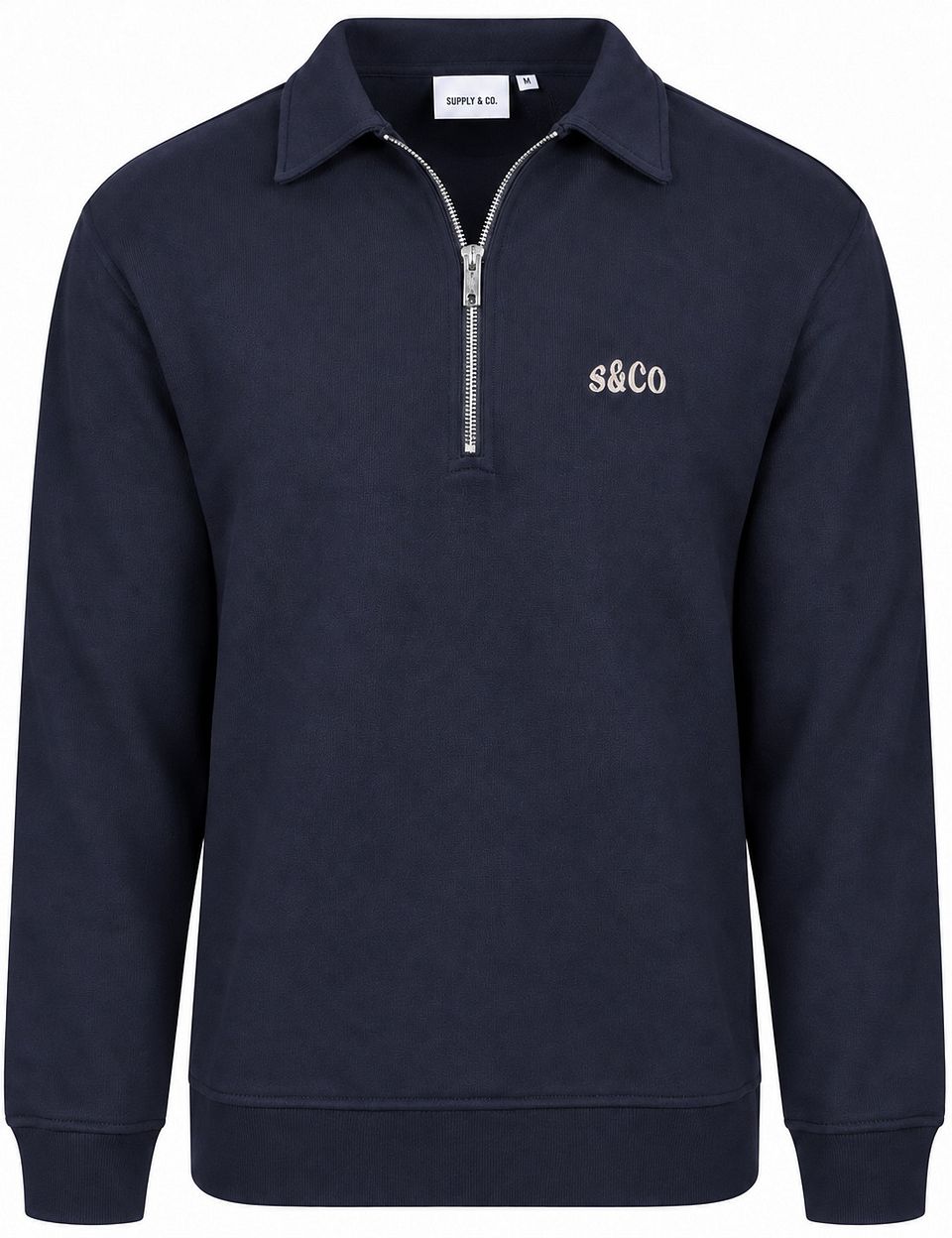 Sweat Polocollar Zip Aarav Brun