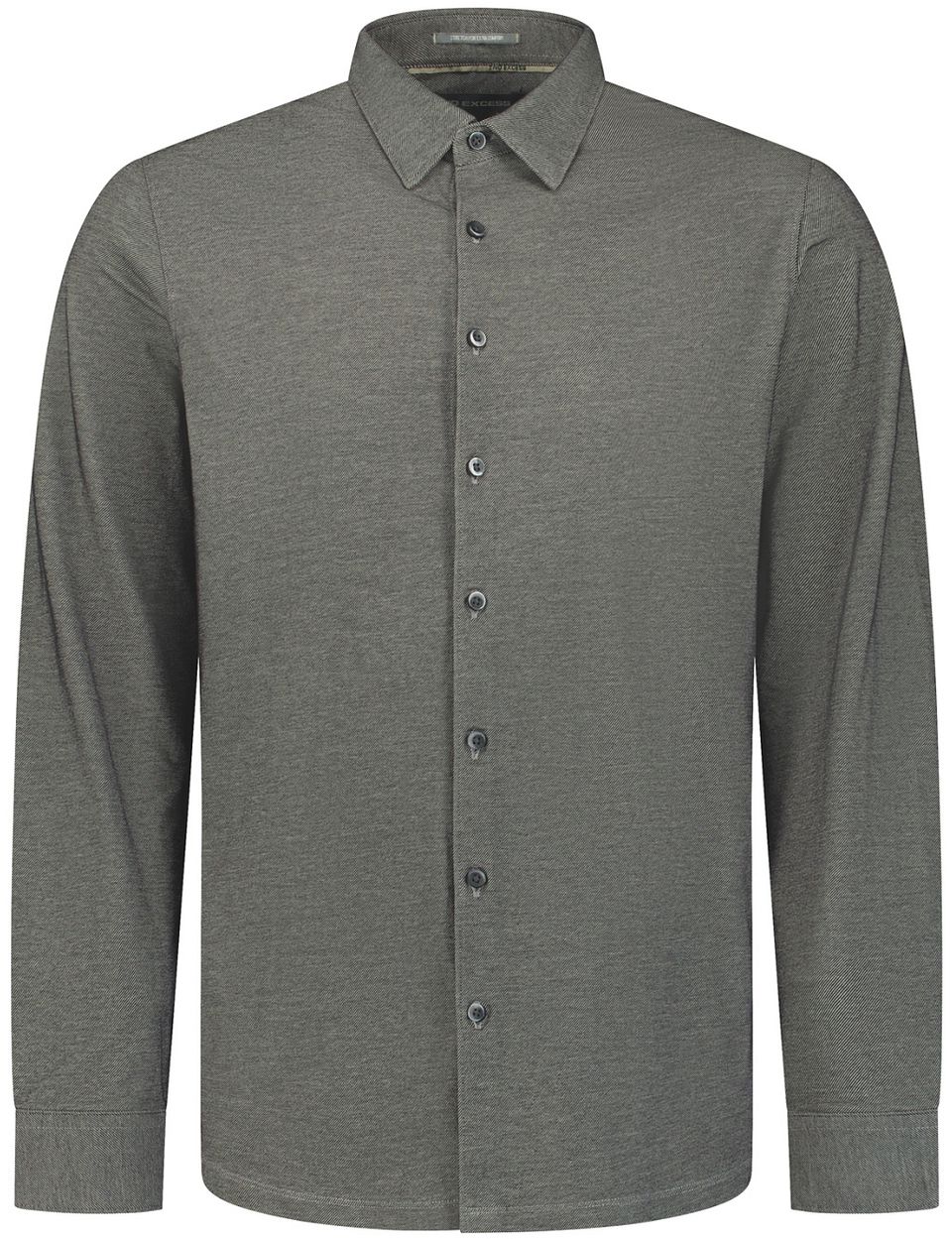 Skjorta Twill Jersey Cement Antracit Brun