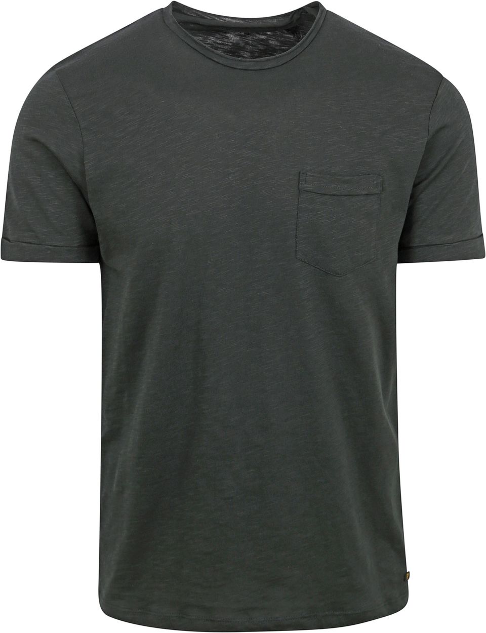 T-shirt Slubs Stål Grön Antracit Grå Storlek