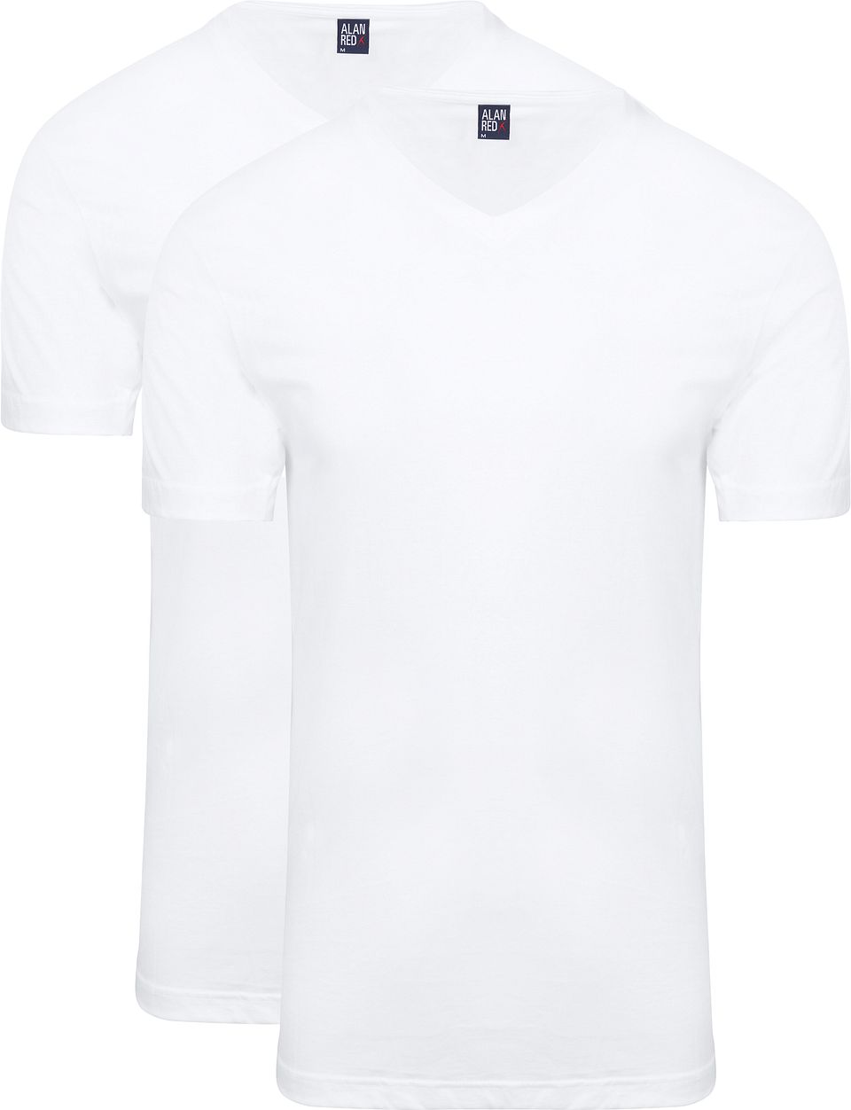 West-Virginia V-ringad T-shirt, vit (2-pack) Vit Storlek