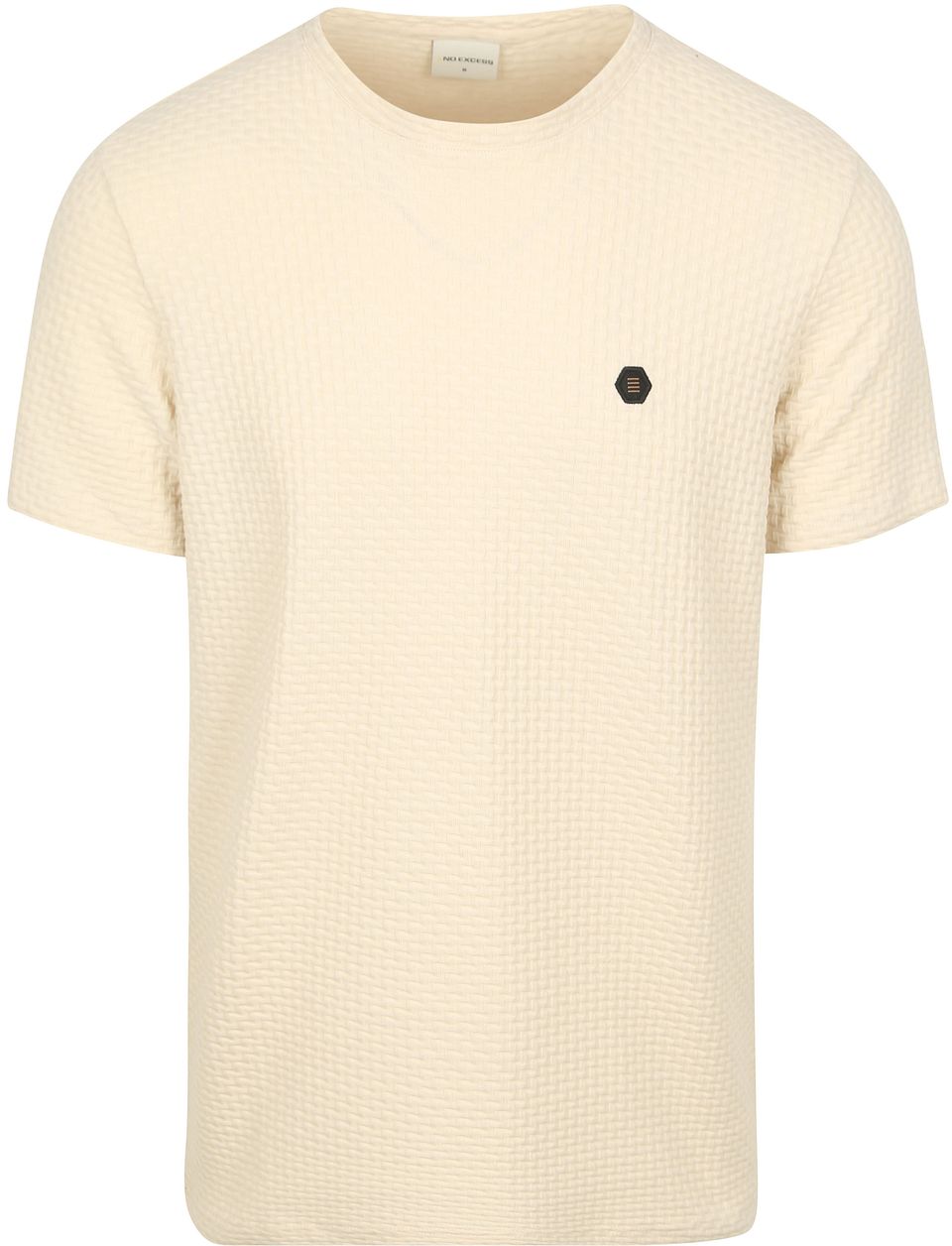 No-Excess T-Shirt Jacquard Ekru Beige Off-White Storlek
